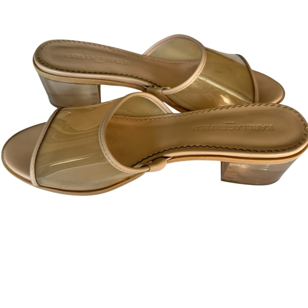 Karl Lagerfeld Paris Felda Clear Slip-on Slide Sandals - Picture 4 of 11